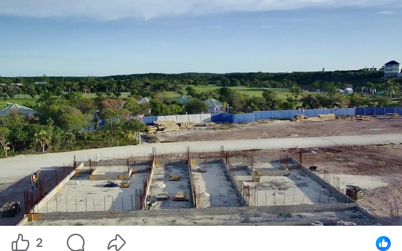 Foundation footings from above